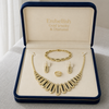 18k Gold Clip Inspired Design Jewelry Set