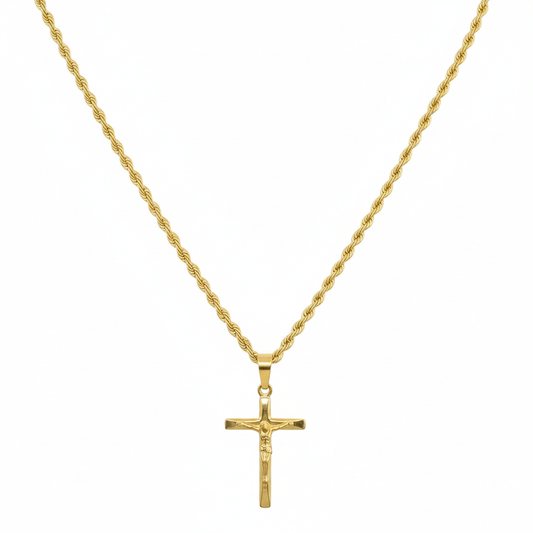 18k Gold Crucifix Necklace