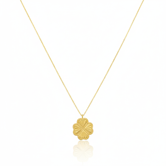 18K Gold Flower Necklace