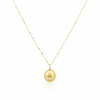 18K Real Gold Yellow Gold Pearl Necklace