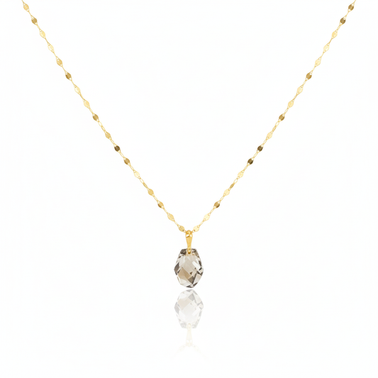 18K Real Gold Acrylic Stone Necklace 2