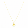 18K Real Gold 3 Petal Necklace