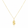 18K Real Gold Dollar Style Necklace