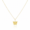 18K Real Gold Butterfly Necklace
