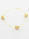18K Real Gold Swarovski Heart Bracelet Gold - Embellish Gold