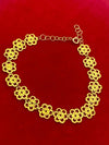 18K Real Gold 16 flower bracelet - Embellish Gold