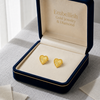 18K Real Gold Plain Cut Earrings