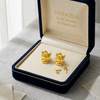 18K Real Gold Kitty Earrings