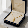 18k Gold Cross Inspired Design Necklace 1