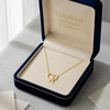 18k Gold Heart with Bird Necklace