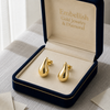 18k Gold Plain Teardrops Stud Earrings