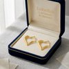 18k Gold Sexy Heart Loop Earrings