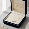 18k White Gold 5 Ball Necklace