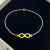 18k Real Saudi Gold Single Infinity Bracelet 085