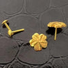 18k Real Saudi Gold Flower Earrings 071