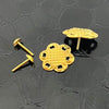 18k Real Saudi Gold Plate Flower Earrings 067