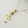 18K Real Gold Fairy Angel Necklace 032