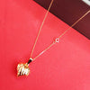 18K Real Saudi Gold Heart Necklace 011