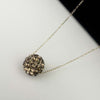 18k Real Saudi Gold Swarovski Necklace 034