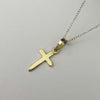 18K Saudi Gold Cross Necklace 035