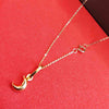 18K Gold Crescent Necklace 006