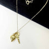 18K Real Saudi Gold Heart & Key Necklace 026