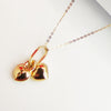 18K Gold Double Heart Necklace 007
