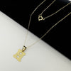 18K Real Saudi Gold Letter H Necklace