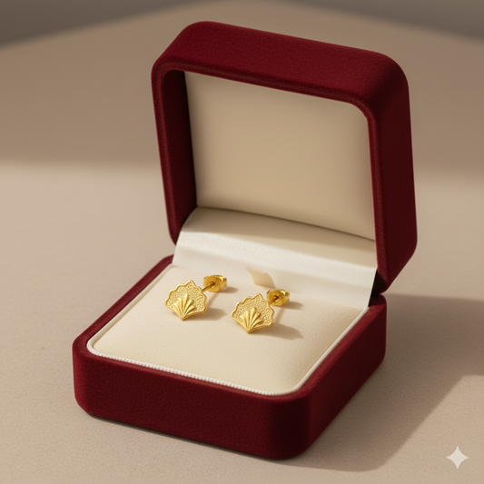 18K Real Gold Peacock Earrings