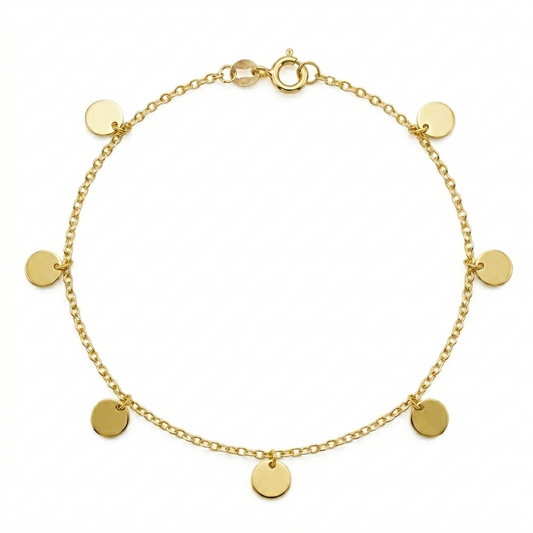 18k Gold Light Ball Anklet