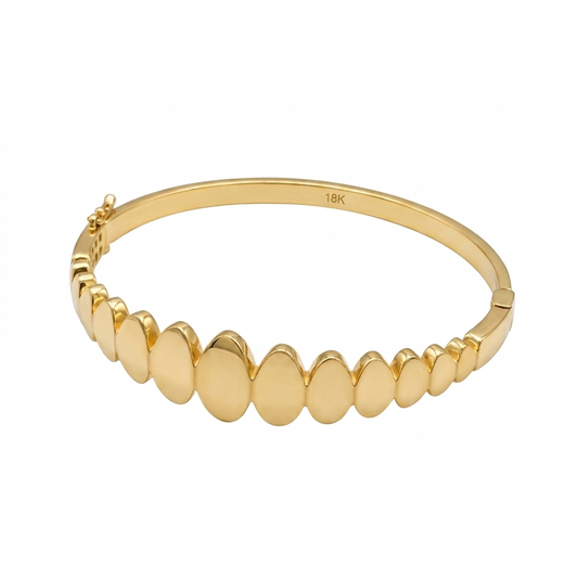 18k Gold Fence Inspired with Spring Bangle