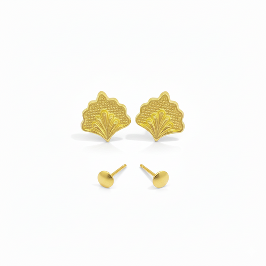 18K Real Gold Peacock Earrings