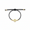 18K Real Gold Amazing Heart Flower Charm Bracelet