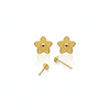 18K Real Gold Star Dot Earrings