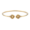 18k Gold Matte Tri Color Cinnamon Bangle
