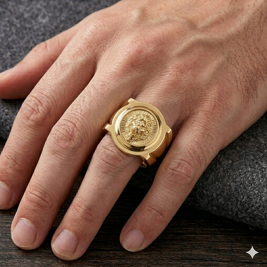 18k Gold Leo Inspired Ring