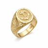 18k Gold Anchor Power Ring