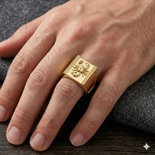 18k Gold Scorpion Inspired Ring