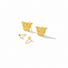 18K Real Gold Butterfly Earrings