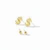 18K Real Gold Dollar Style Earrings
