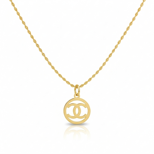 18k Gold Big CC Necklace