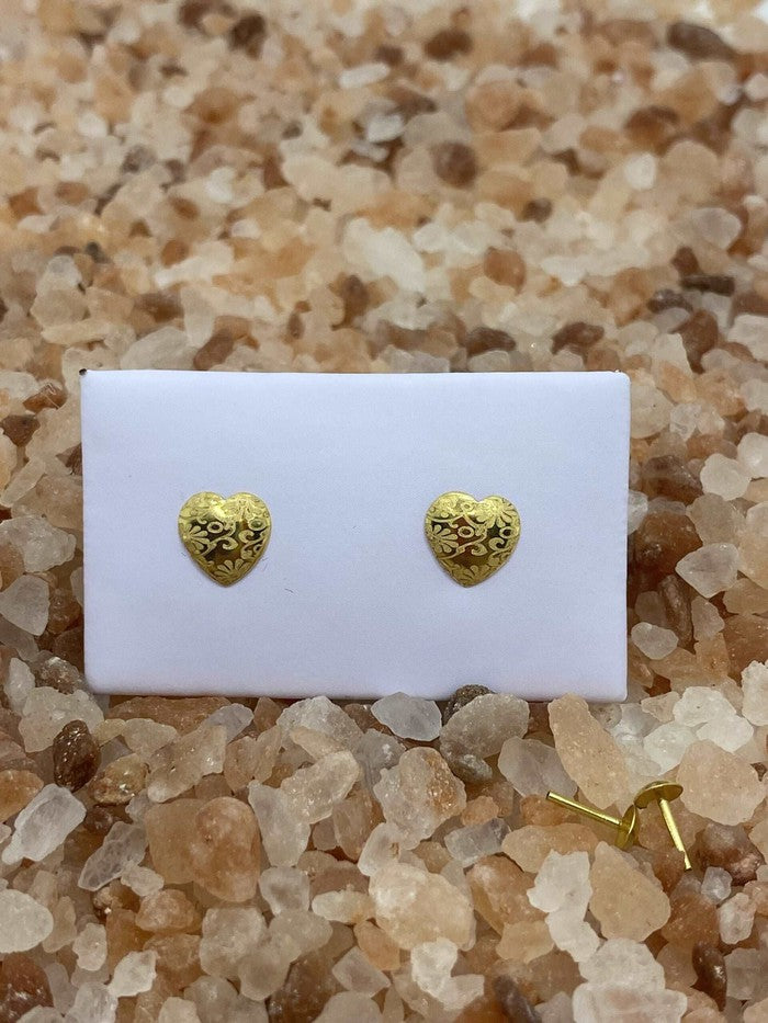 18 Karat Real Gold Earrings 1.22