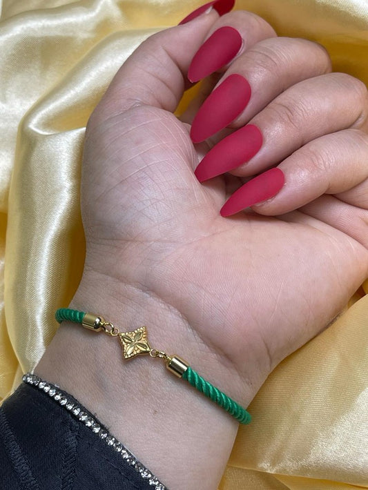 18K Real Gold Roberto style lucky charm bracelet - Embellish Gold