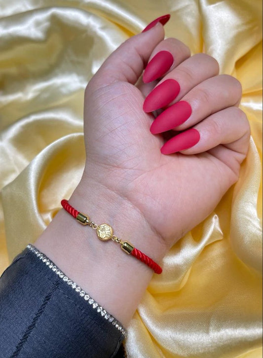 18K Real Gold Sunflower style lucky charm bracelet - Embellish Gold