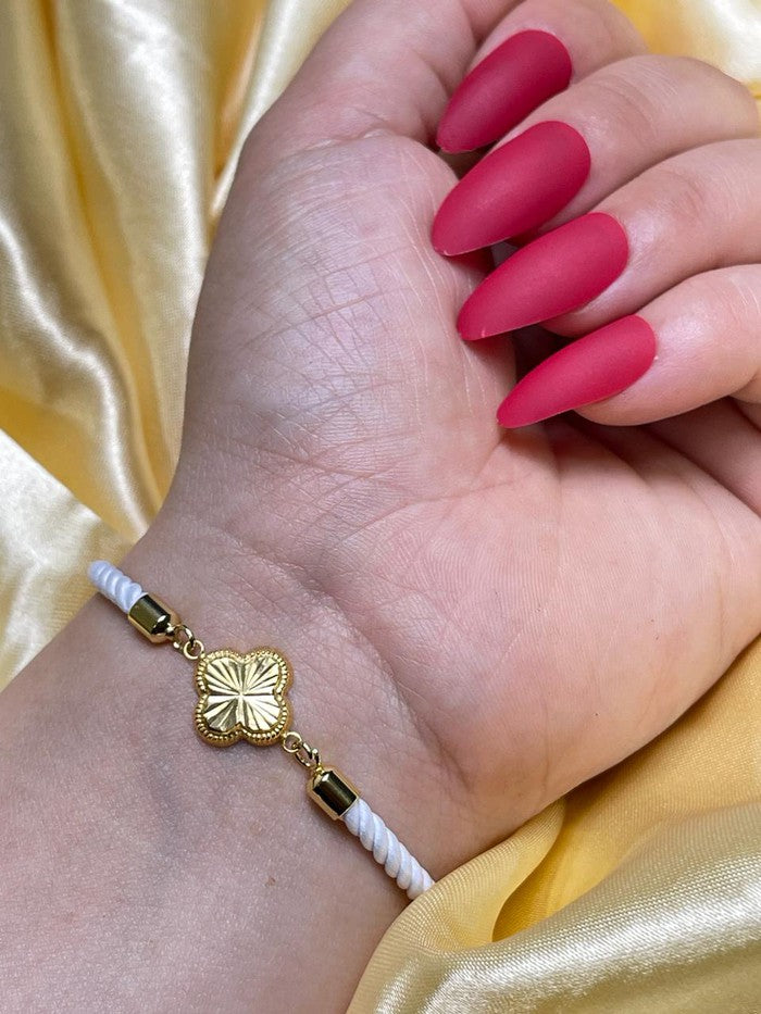 18K Real Gold Amazing vca charm bracelet - Embellish Gold