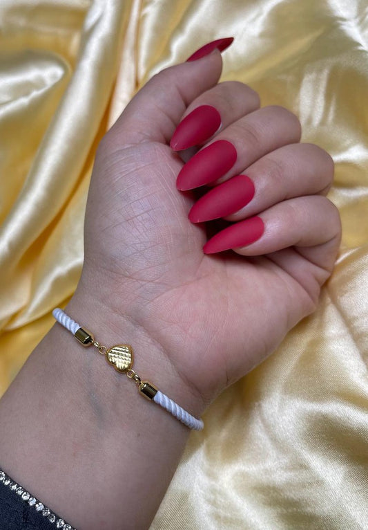 18K Real Gold Heart style lucky charm bracelet - Embellish Gold