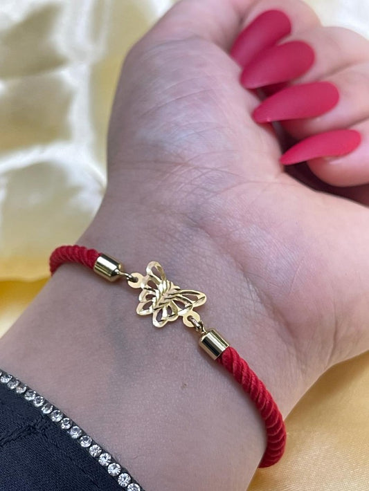 18K Real Gold Butterfly lucky charm bracelet - Embellish Gold