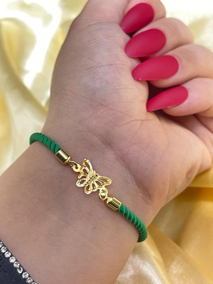 18K Real Gold Butterfly lucky charm bracelet - Embellish Gold