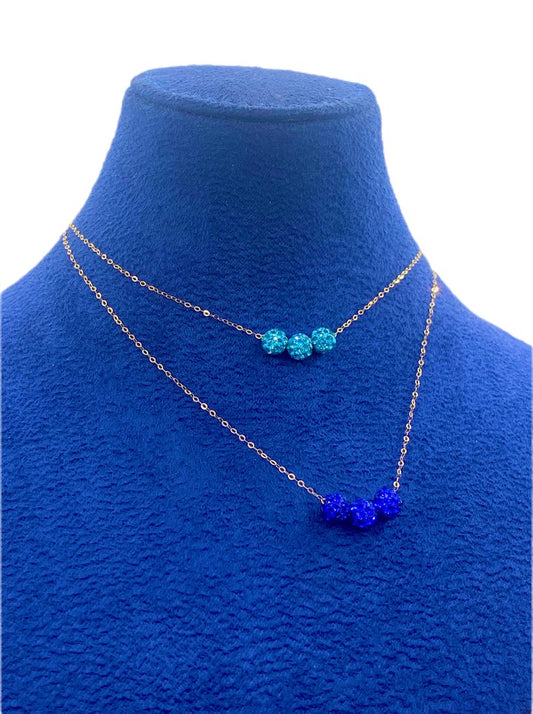 18K Real Gold Double Layer Swarovski Necklace