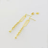 18K Real Gold Paper Clip Rope Chain Earrings